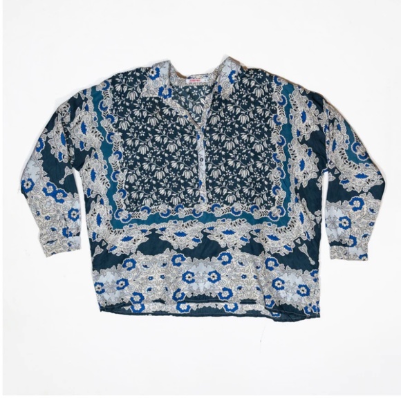 Johnny Was Silk Blouse - Picture 1 of 1